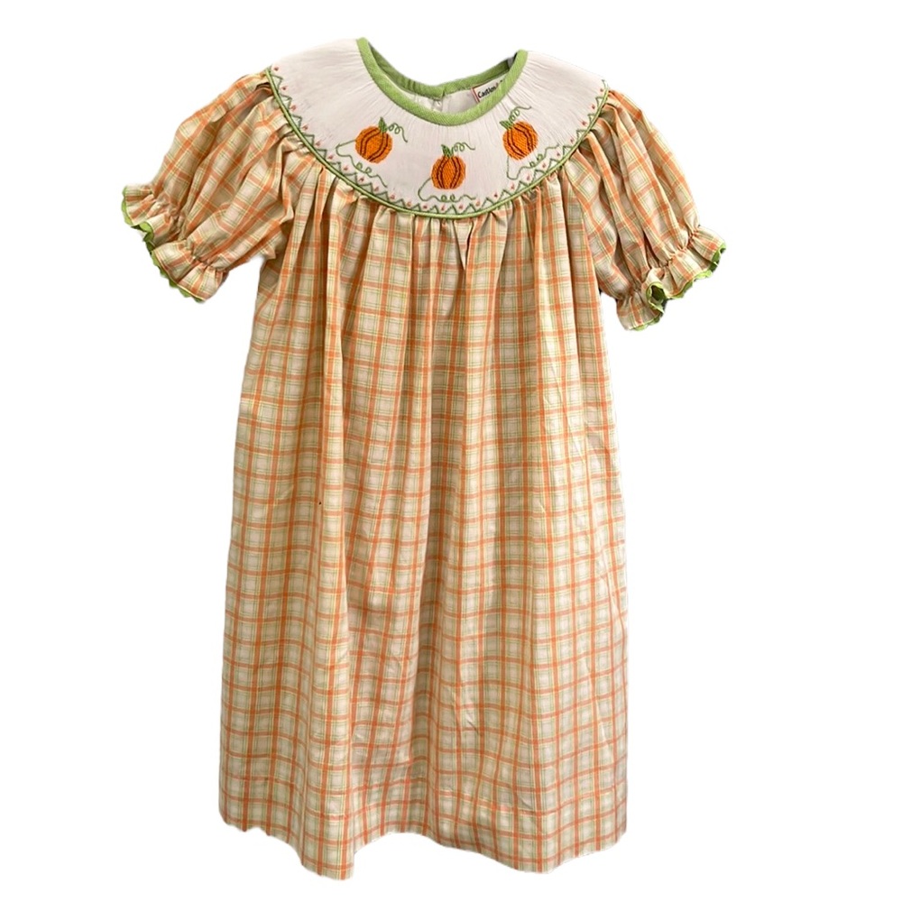 Smocked Fall Dress…super cute for Thanksgiving or Halloween